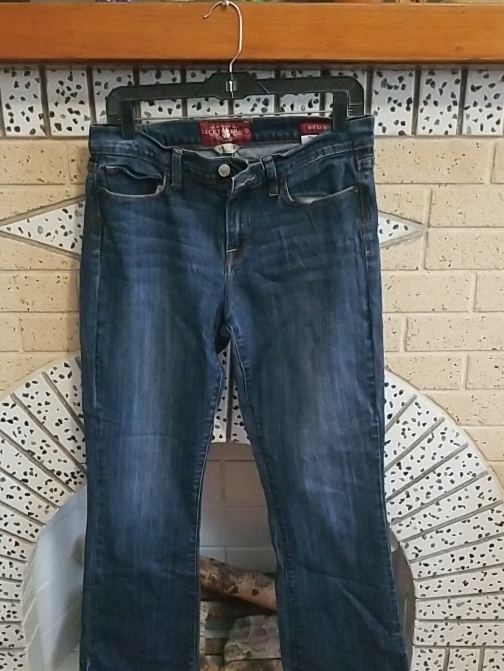 Lucky Brand Women's Medium-Dark Blue Straight Leg Jeans